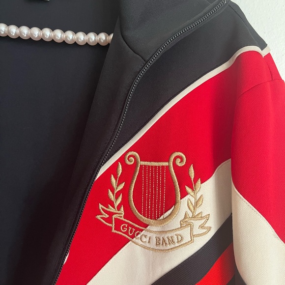 GUCCI chevron-pattern bomber jacket. - Picture 12 of 13